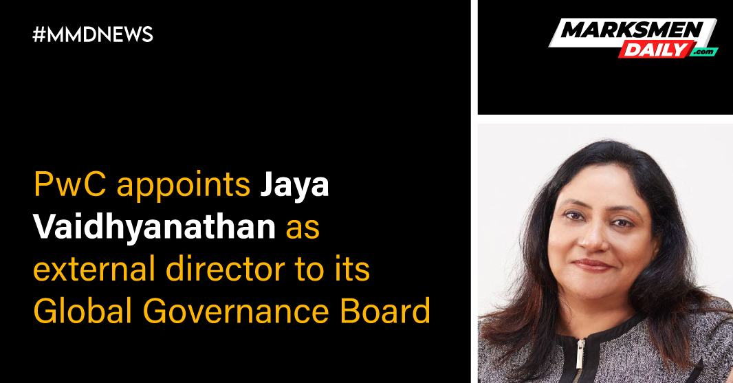 PwC appoints Jaya Vaidhyanathan as external director to its Global Governance Board