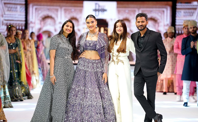 Bespokewala's Adaa Collection Unveiled by Showstopper Saiee Manjrekar at the GMFL Runway Showcase in Dubai