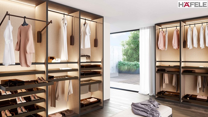 Hafele's Motorized Wardrobe Lift System