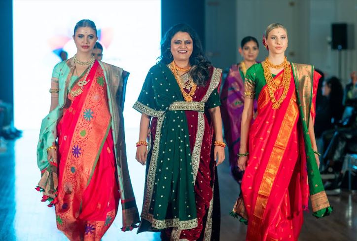 Vivz World Fashion Week London Makes History with the Debut of the Nine Yards Saree Look by an Indian Designer for the First Time in London