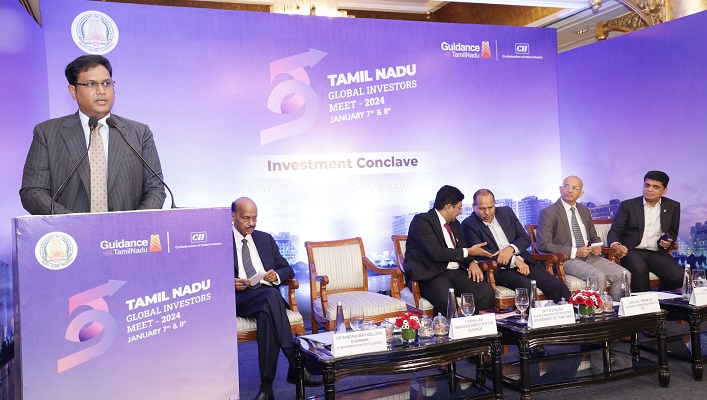 TN is 1st Port of Call, Minister Dr. T.R.B. Rajaa tells industrialists & Investors