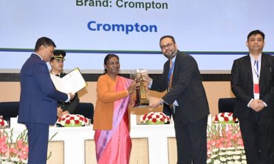 President of India Confers Crompton with the Prestigious National Energy Conservation Award 2023