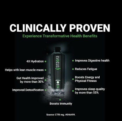 Benefits of Evocus Black Alkaline Water are Now Clinically Proven