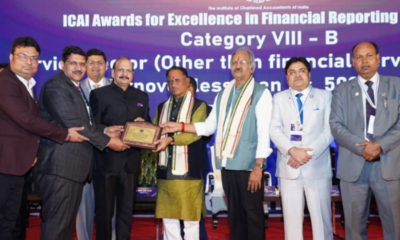 RITES wins 'Silver' ICAI Award for excellence for Financial Reporting; REMC gets 'Plaque'