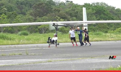 Japanese students achieve milestone with pedal powered flying bicycle