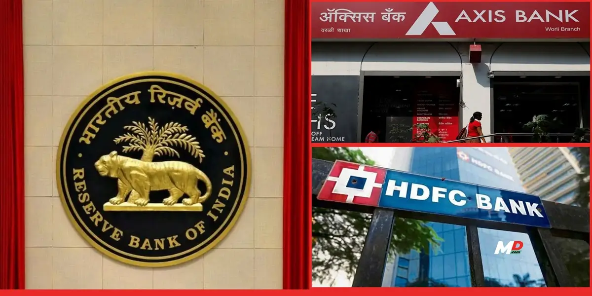 RBI Fines Axis Bank ₹1.91 cr, & HDFC ₹1 cr for compliance failures